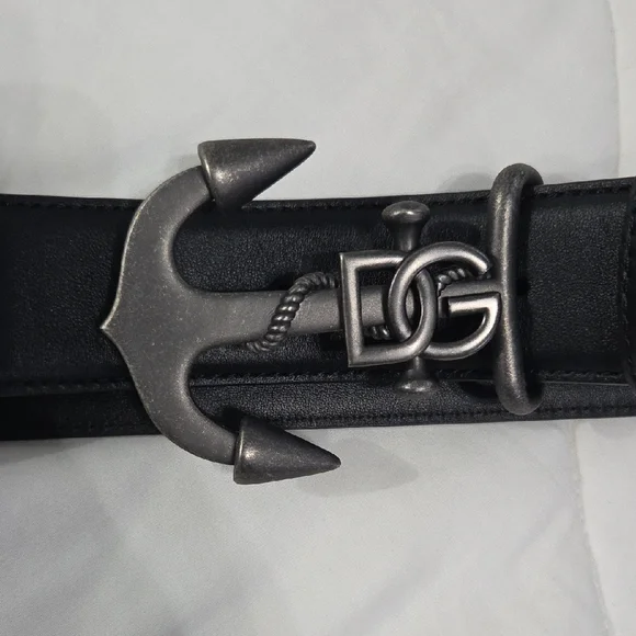 Dolce & Gabbana Black Anchor Buckle Belt - Picture 4 of 14